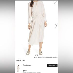 Joie Rheia Pleat Midi Dress in Shimmer